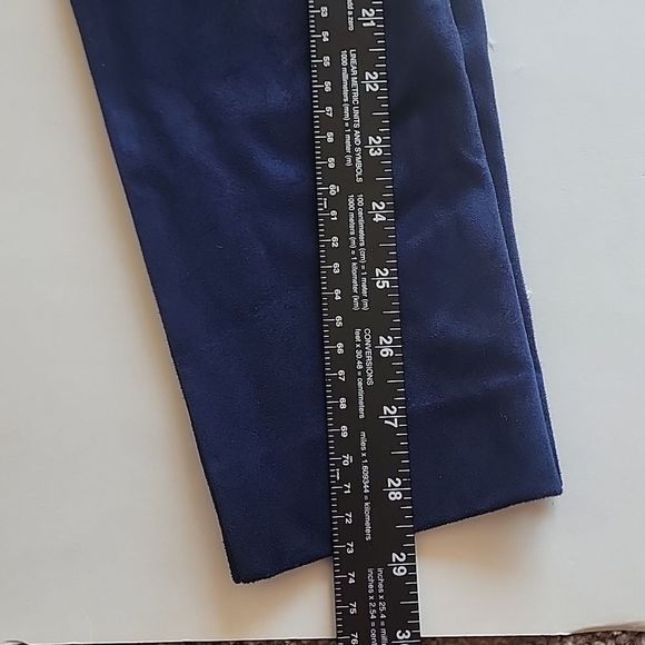Lilly Pulitzer Anika High Rise Suede leggings True Navy Size 6 NWT - Picture 6 of 8